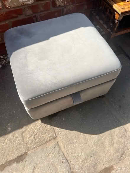 Photo of free Grey Velour Footstool (West Bridgford NG2) #1