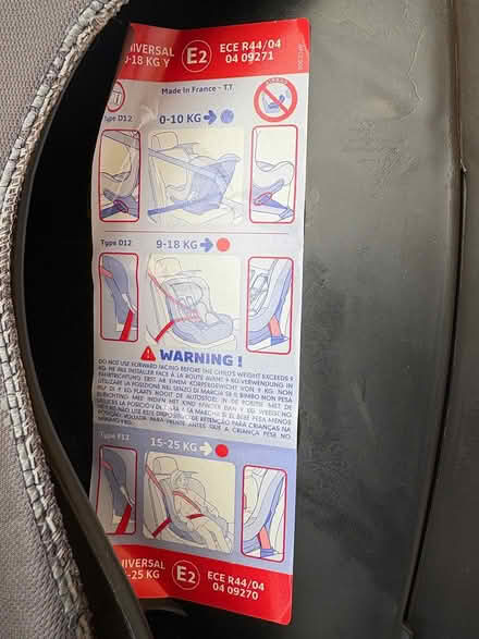 Photo of free Child’s car seat (Scarborough YO12) #2