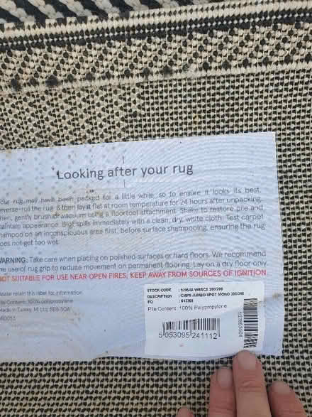 Photo of free Large rug (Denton M34) #2