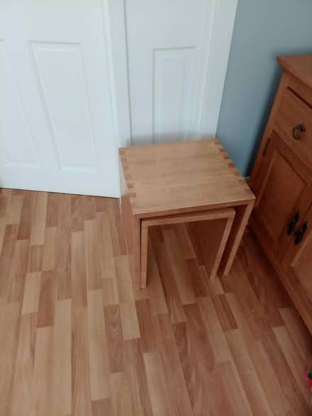 Photo of free Solid wood nest of two tables (L14 Dovecot) #1