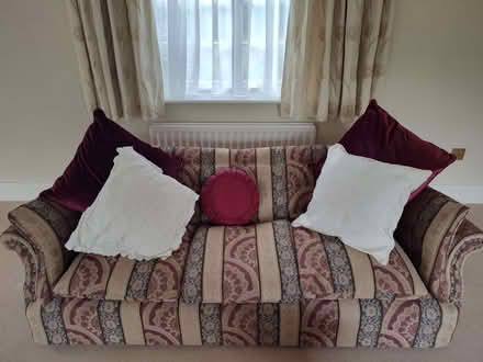 Photo of free Sofa with soft feather cushions. (Bridgnorth WV16) #1