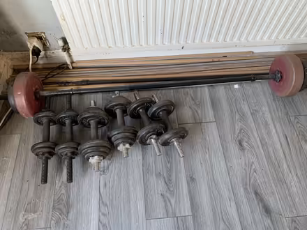 Photo of free Dumbbells and bar (SK3 Edgeley) #1