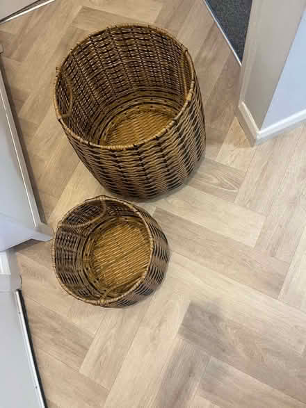 Photo of free Set of black/natural round baskets (Earls Court SW5) #1