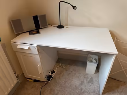 Photo of free IKEA White Desk (W1H 1PG) #1
