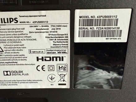 Photo of free 43" Philips HD TV (Cambrian Gate TW10) #1