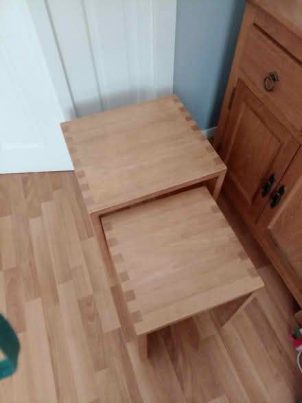 Photo of free Solid wood nest of two tables (L14 Dovecot) #2