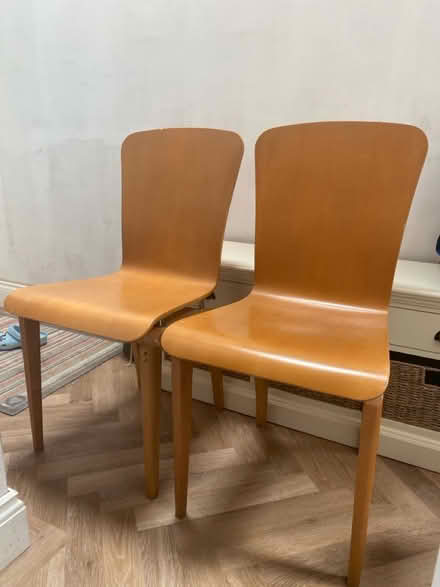 Photo of free Two Oak laminate dining chairs (Epsom KT18) #1