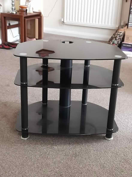 Photo of free Black Glass TV Stand (Shirley CR0) #1