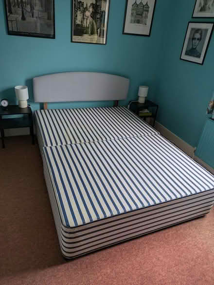 Photo of free Double divan bed base and headboard (Central Berkhamsted) #1