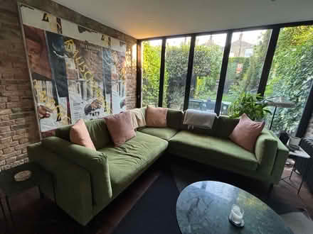 Photo of free Green corner sofa (SE11 Kennington) #3