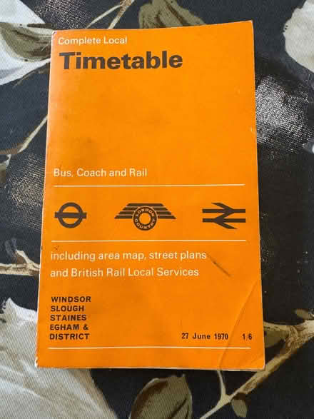 Photo of free Bus coach and rail timetable from 1970 (Woodley RG5) #1