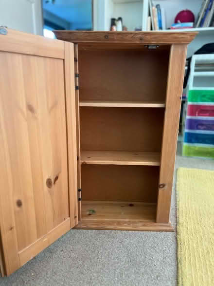 Photo of free Small pine bathroom cabinet (Rother TN35) #2