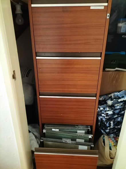 Photo of free 4 Drawer Wooden Filing Cabinet (Waterlooville PO7) #1