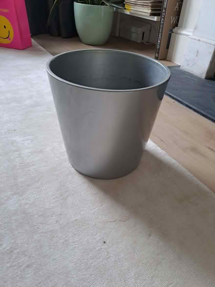 Photo of free Silver plant pot (Shepherds Bush W12) #1