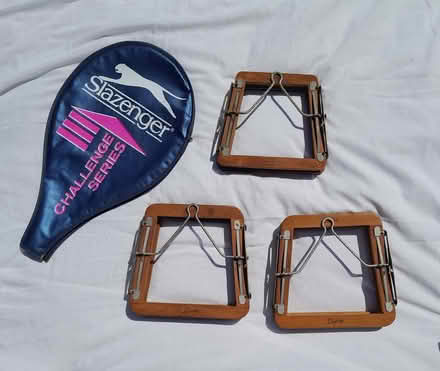 Photo of free 5 Vintage tennis racquets,1 badminton racquet. 3 presses. (Tolworth KT5) #3