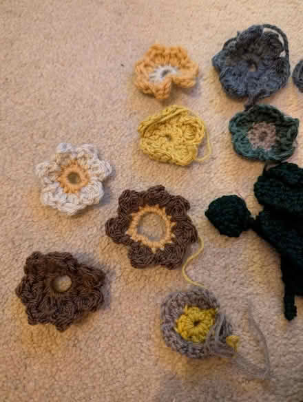 Photo of free Crocheted flowers and leaves (Wokingham RG41) #2