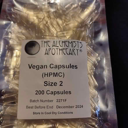 Photo of free Vegan medicine/herbal capsules, nearly full pack. (Church RG2) #1