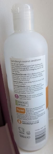 Photo of free Sainsbury's coconut hair conditioner (Caldy Valley CH3) #2
