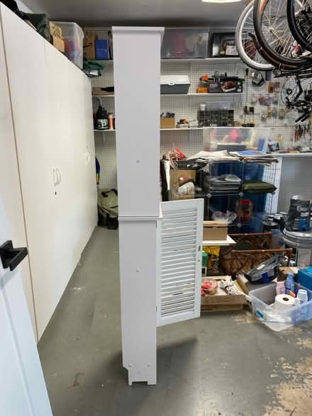 Photo of free Tall Skinny Bathroom Cabinet (Wooton High School) #3