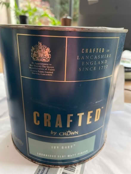 Photo of free Unopened tin of paint, Ivy Grey (The Rowans Baldock) #1