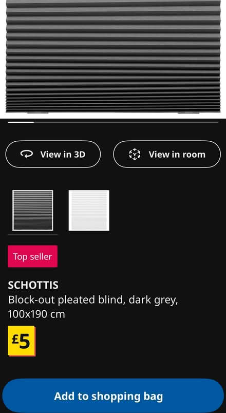 Photo of free IKEA stick on blind (Waddon CR0) #1