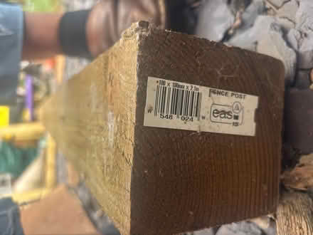 Photo of free 2.1m x 100mm x 100mm wooden post (Arborfield RG2) #1