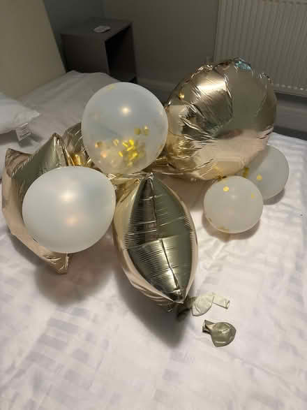 Photo of free Gold and white balloons (Great Oakley CO12) #1