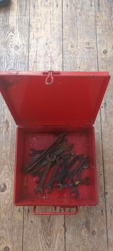 Photo of free Metal tool box & Vintage spanners (chingford E4) #1