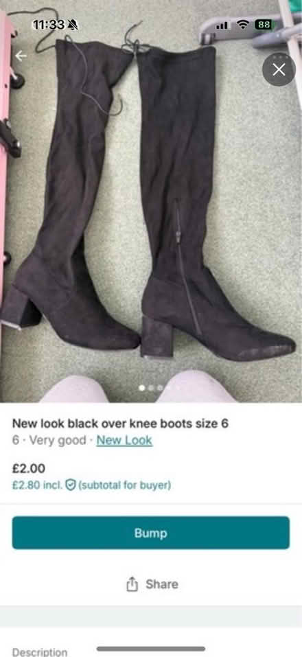 Photo of free Over knee boots size 6 (Bognor Regis - PO22) #1