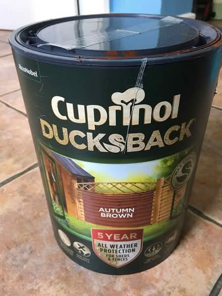 Photo of free Cuprinol Ducksback Fence paint 5L (LE7 9 Scraptoft) #1