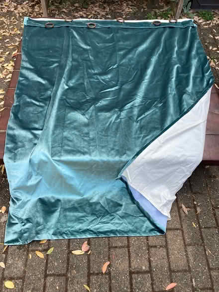 Photo of free Teal curtain (Raynes Park (SW20)) #1