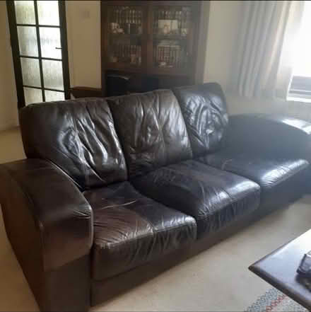 Photo of free Three Seat Leather Sofa (Garden City OX5) #1