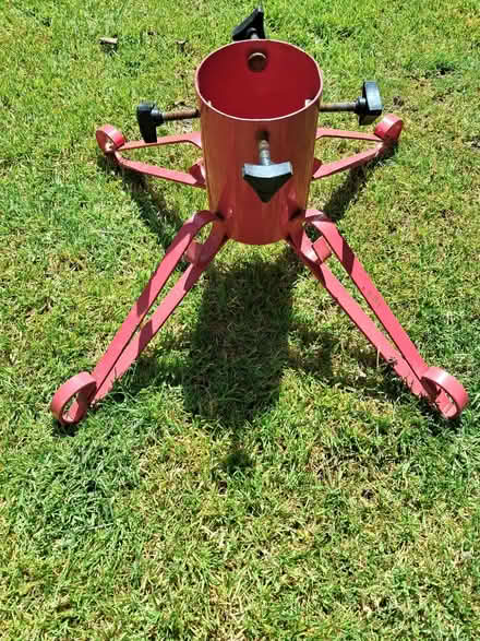 Photo of free Red christmas tree stand (Oldfield Park) #1