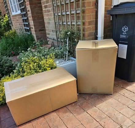 Photo of free Two Strong Large Cardboard Boxes (Freshbrook SN5) #1