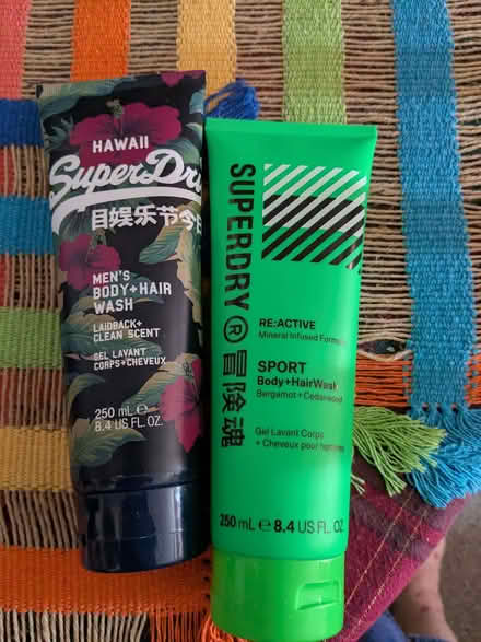 Photo of free Two Super dry mens shower gels (Cam GL11) #1