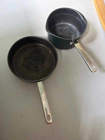 Photo of free Frying pan and large saucepan (Kennington) #1