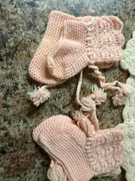 Photo of free Hand knit newborn sweater set (Avon lake oh) #1
