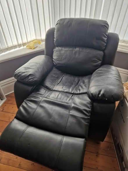 Photo of free Faux leather Recliner Armchairs (BL3 Daubhill) #1
