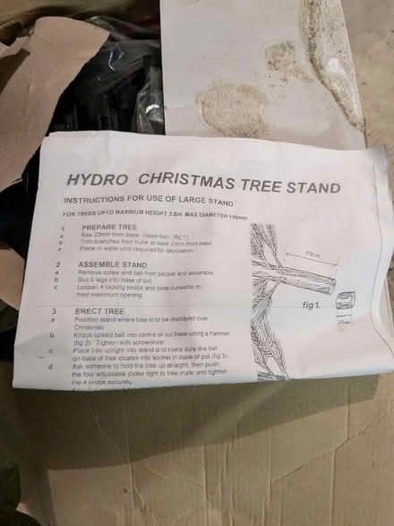 Photo of free Hydro Xmas Tree Holder (Tetbury GL8) #2