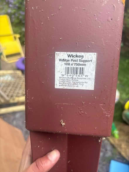 Photo of free 2 x Fence post support 100x750mm (Arborfield RG2) #1