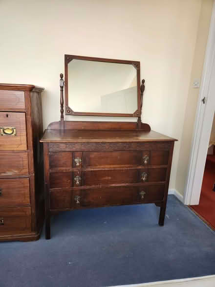 Photo of free Solid oak antique dressing table/drawers (Radbrook Green SY3) #1