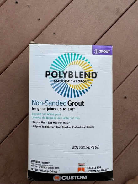Photo of free Non sanded grout Bone- unopened (Mountain View Shoreline West) #2