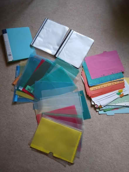 Photo of free Plastic wallets and dividers (Bosham, Chichester) #1