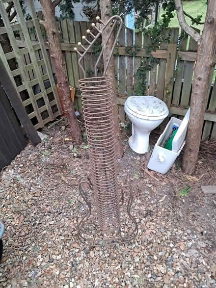Photo of free Rusty cd rack for climbing plants? (Cowfold) #1