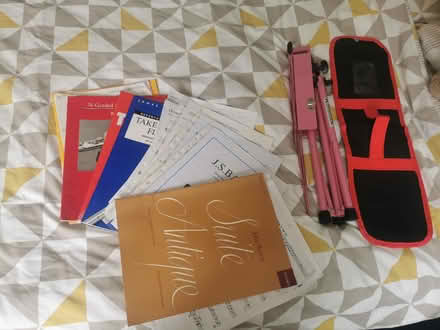 Photo of free Pink music stand, case and Flute music (Newnham RG27) #1