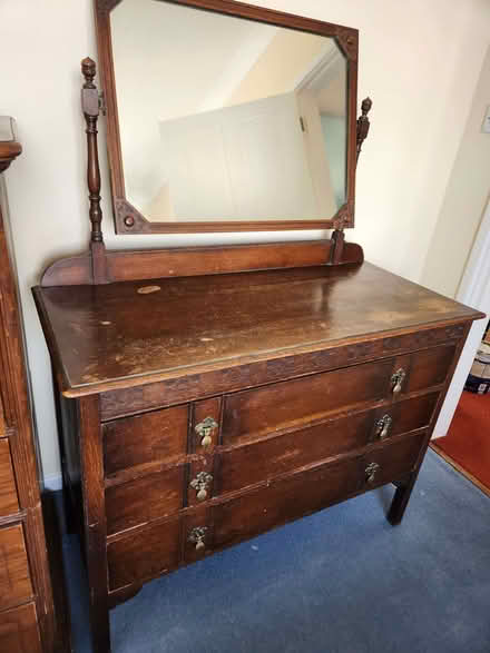 Photo of free Solid oak antique dressing table/drawers (Radbrook Green SY3) #2