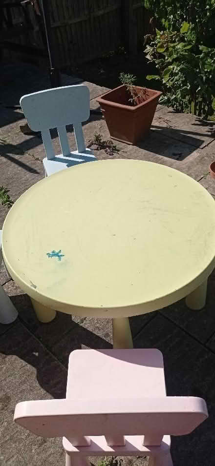 Photo of free IKEA children's table and chairs (Kenilworth CV8) #1