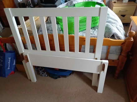 Photo of free Headboard and bed end white (Newtown Linford LE6) #1