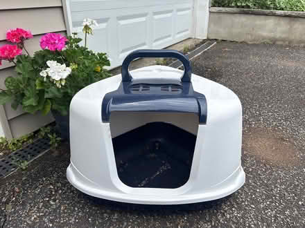 Photo of free Corner cat litter box (Cresskill) #1