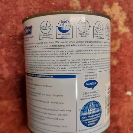 Photo of free Cupboard door paint. (Havant PO9) #2